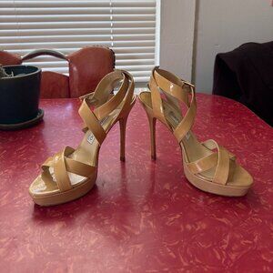 Jimmy Choo yellow patent heels 38